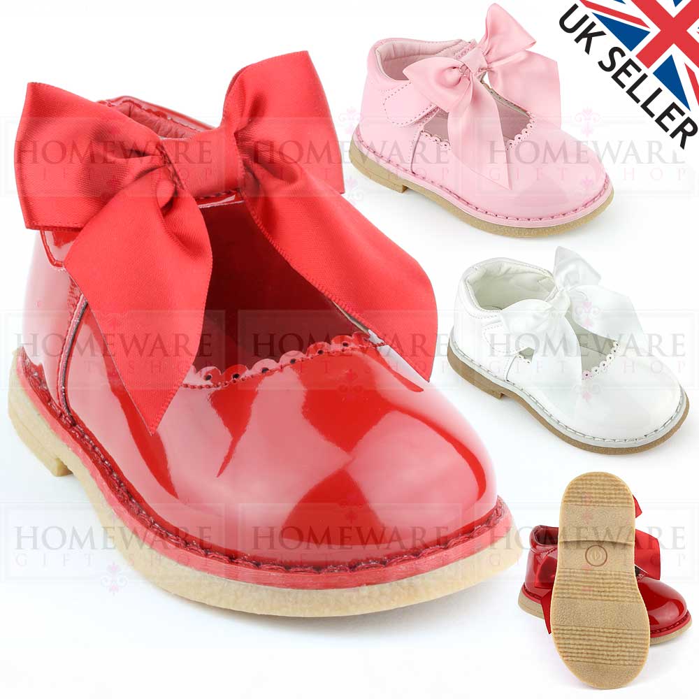 SPANISH STYLE BOW SHOES BABY GIRLS 