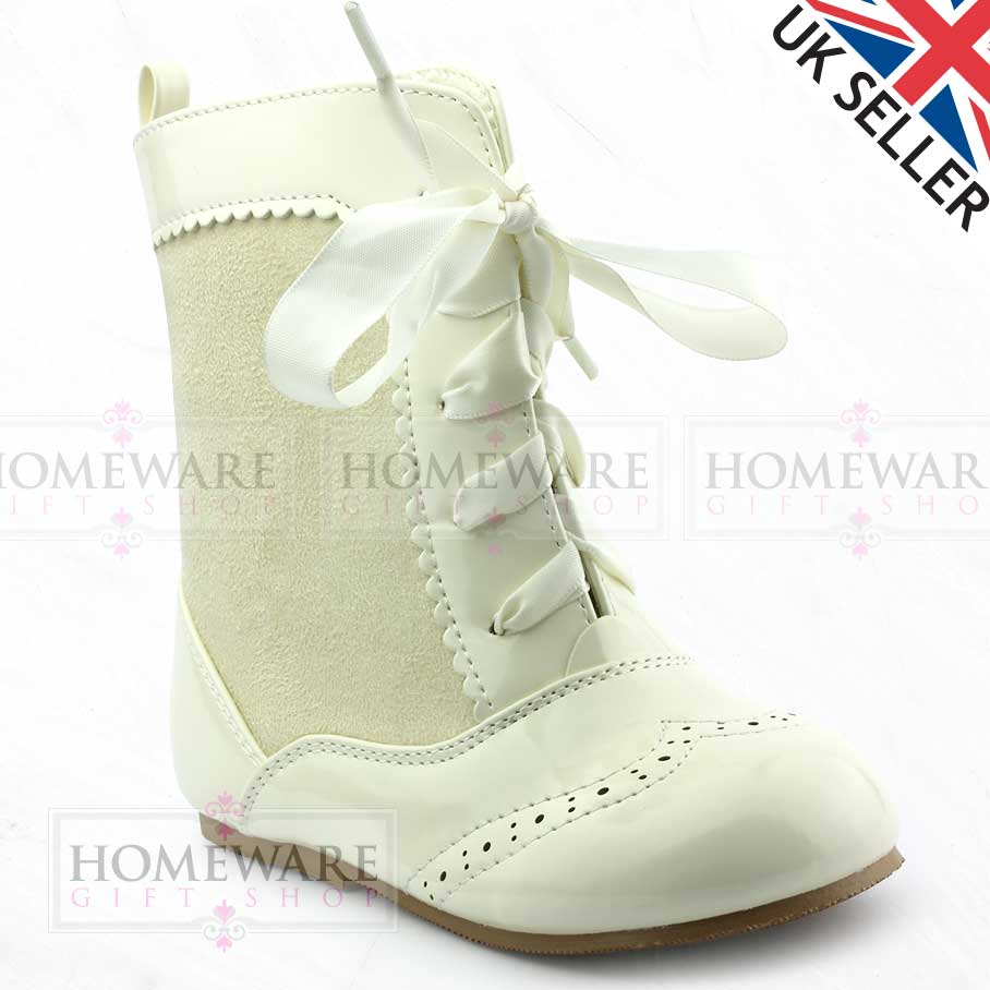girls cream boots